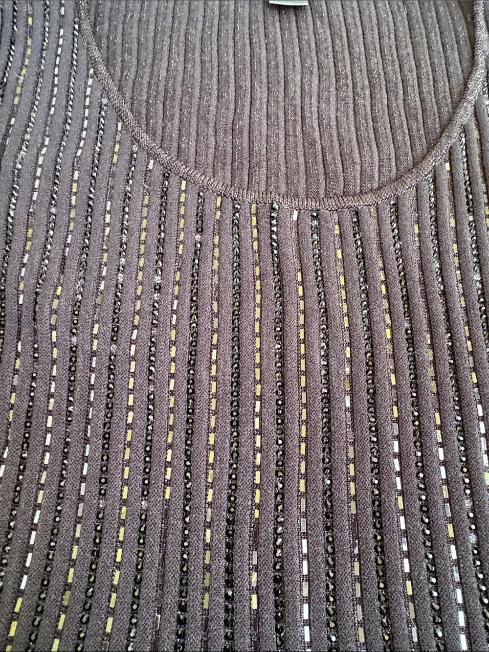 St. John beaded ribbed top